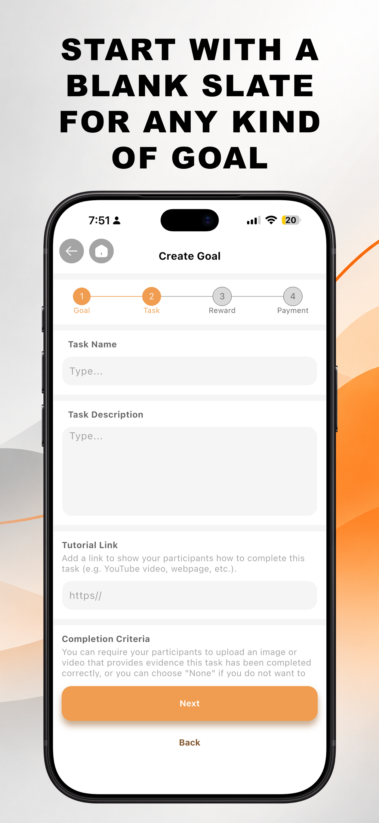 Create goal step 8
